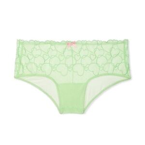 PINK Victoria's Secret Wink Cheeky Pale Petal Green Lace Panties Size M